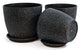 Vgrow Plastic Pot - Black 3Pc - New