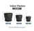 Vgrow Plastic Pot - Black 3Pc - New