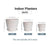 Vgrow Plastic Pot - White 3Pc - New