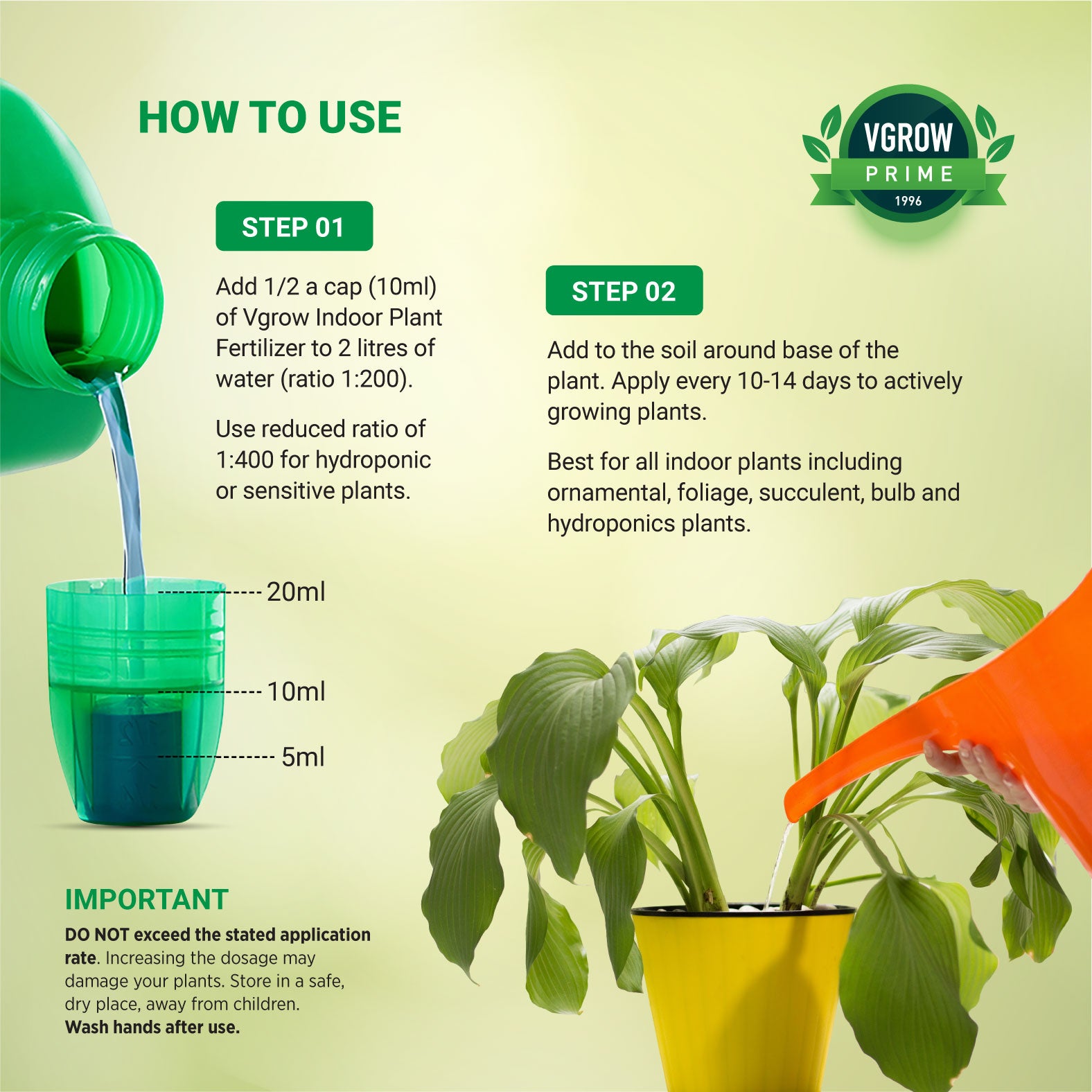 hydroponic fertilizer for indoor plants Vgrow Liquid Indoor Plant Fertilizer